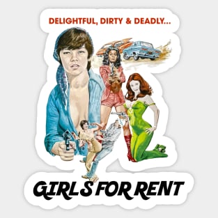 Girls For Rent )( Retro Cult Classic Fan Art Sticker